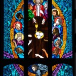 Last Supper stained glass window, St. Ignatius of Loyola Catholic Church, Denver, 