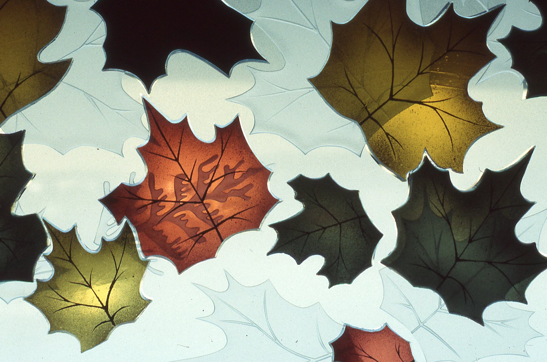 glass leaves